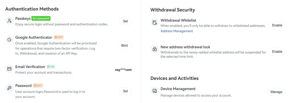 phemex security